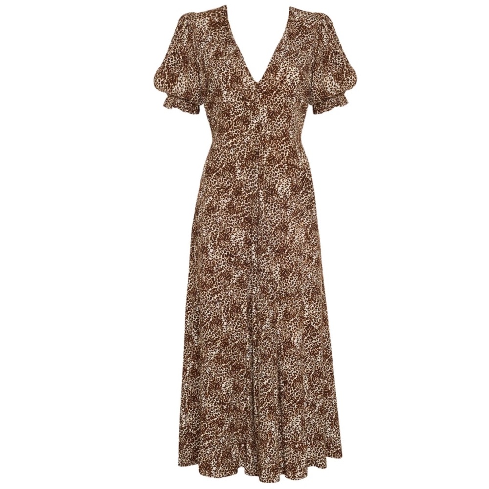 Faithfull Maggie Midi dress in Charlie Leopard - Picture 10 of 14